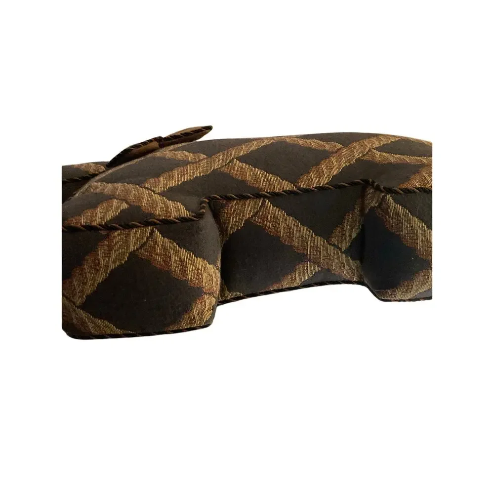 Scottie Dog Pillow Unique Black & Tan with‎ Bow 16